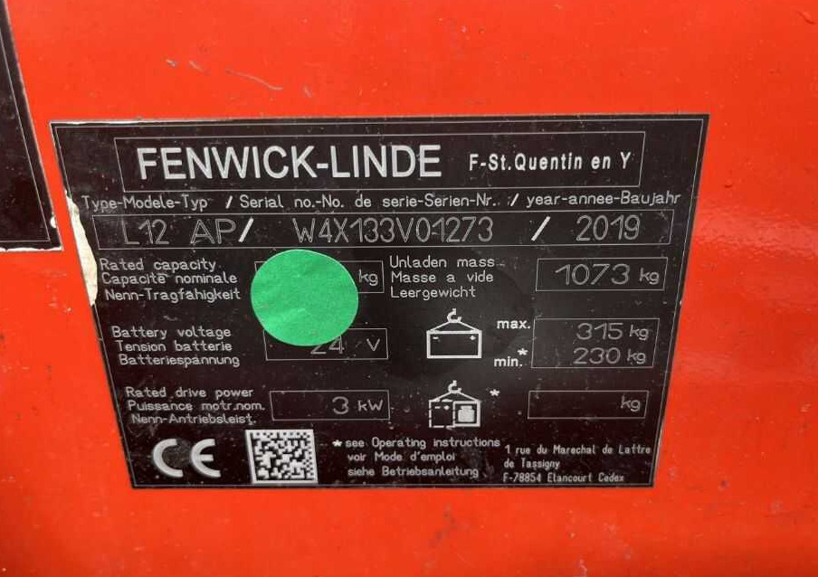 Linde L12AP - Штабелер: фото 4 Linde L12AP - Штабелер: фото 4