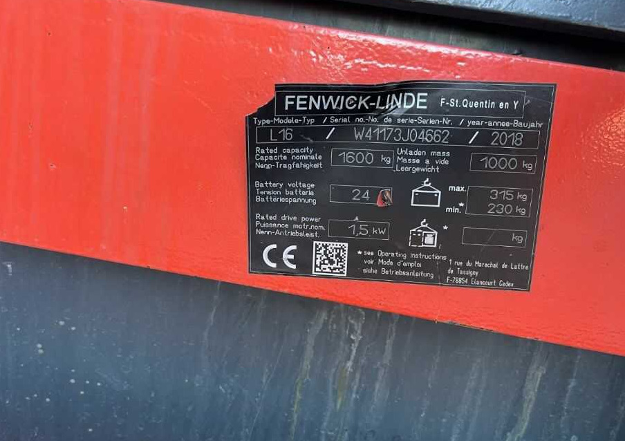 Linde L16 - Штабелер: фото 4 Linde L16 - Штабелер: фото 4