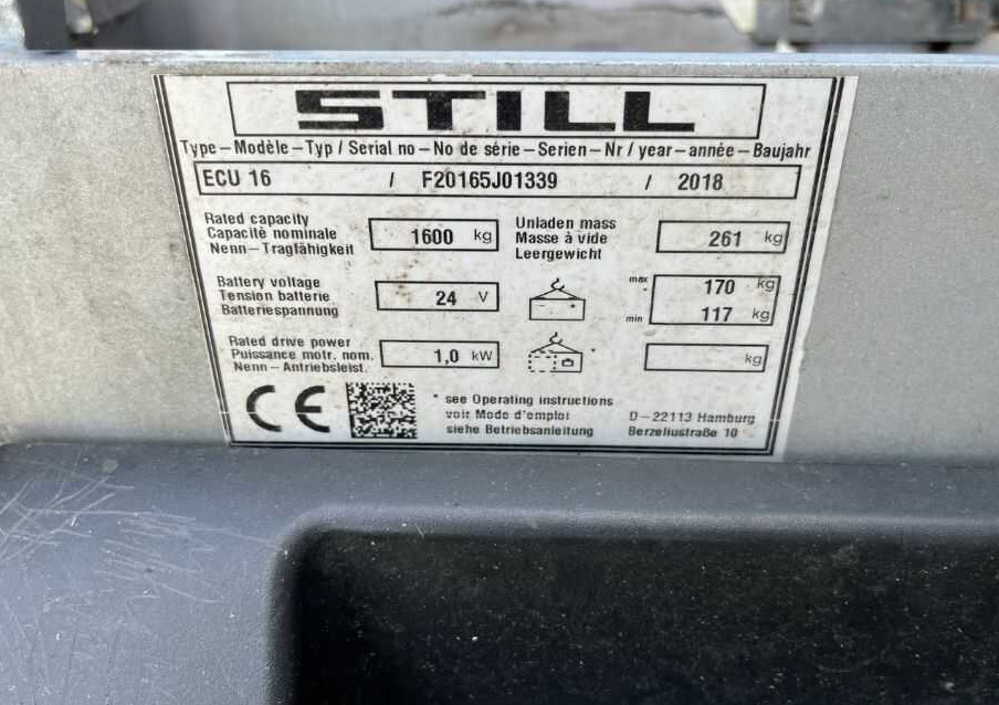 Still ECU16 - Тележка: фото 4 Still ECU16 - Тележка: фото 4