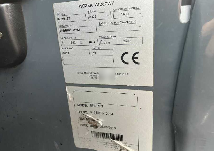 Toyota 8FBE16T - Электропогрузчик: фото 4 Toyota 8FBE16T - Электропогрузчик: фото 4