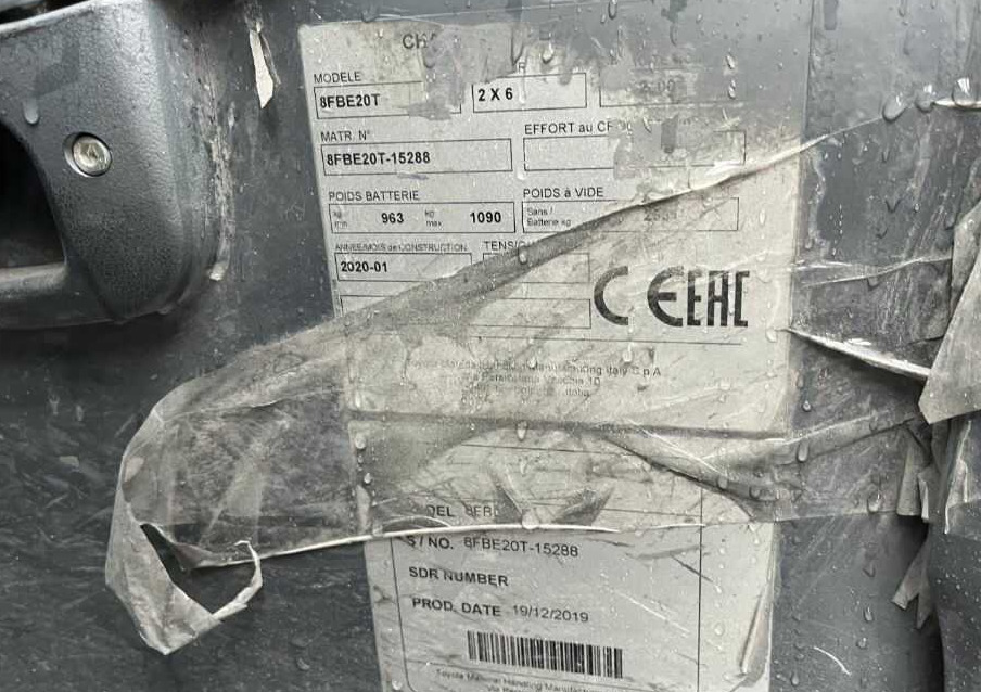 Toyota 8FBE20T - Электропогрузчик: фото 4 Toyota 8FBE20T - Электропогрузчик: фото 4