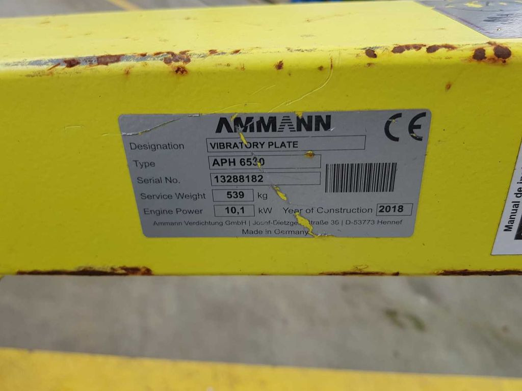 Виброплита Ammann APH 6530 Rüttelplatte / 539kg / 2018 / Diesel: фото 9