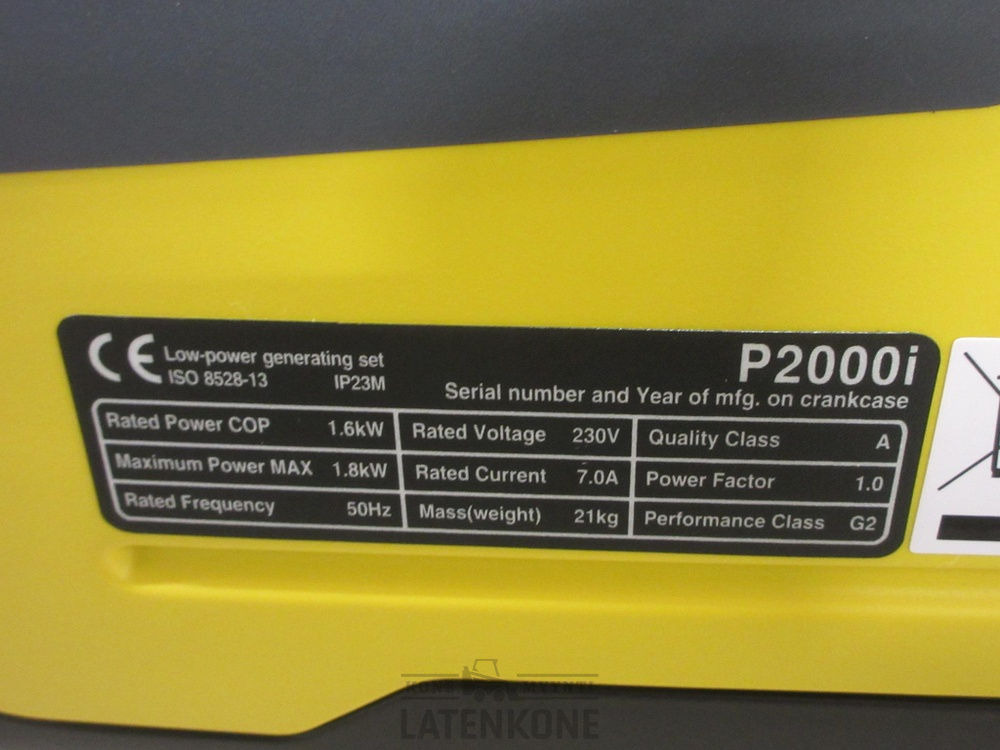 Электрогенератор Atlas Copco P2000i Generaattori: фото 6
