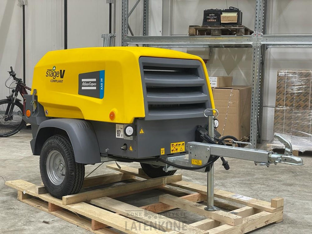 Воздушный компрессор Atlas Copco XAS 38 StV Vaunukompressori UUSI: фото 8