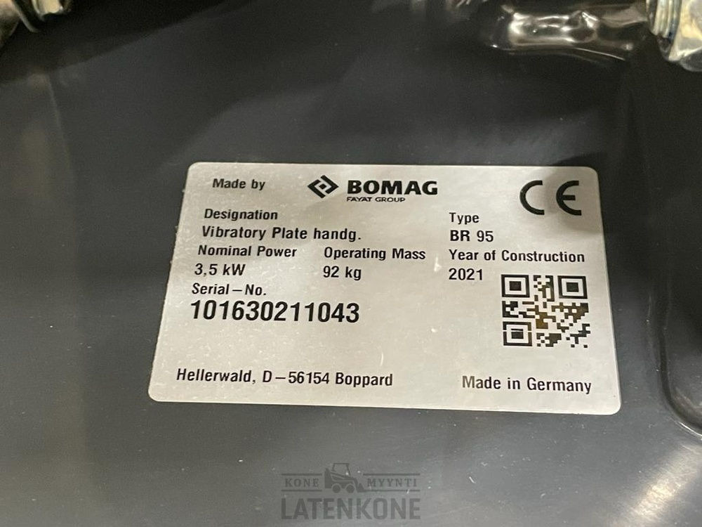 Виброплита Bomag BR95 pyöreä tynnyrilätkä: фото 11