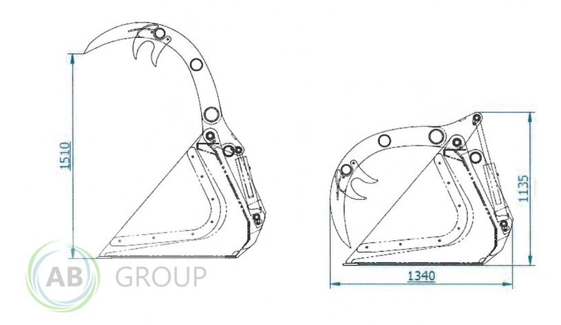 ArkMET silage crocodile bucket XXL A403.220, 2.2 m - Ковш для погрузчика для Сельскохозяйственной техники: фото 4 ArkMET silage crocodile bucket XXL A403.220, 2.2 m - Ковш для погрузчика для Сельскохозяйственной техники: фото 4