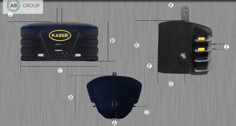 Kaber counterweight type C (seashell) - 600 kg - Противовес для Сельскохозяйственной техники: фото 3 Kaber counterweight type C (seashell) - 600 kg - Противовес для Сельскохозяйственной техники: фото 3