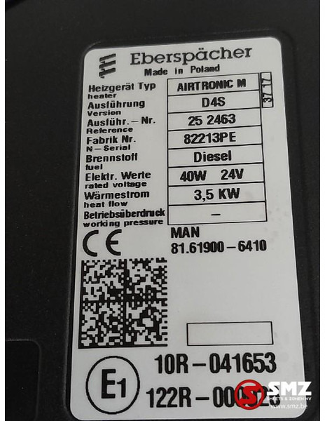 MAN Occ standverwarming D4S Airtronic M 3,5KW MAN - Отопление/ Вентиляция для Грузовиков: фото 5 MAN Occ standverwarming D4S Airtronic M 3,5KW MAN - Отопление/ Вентиляция для Грузовиков: фото 5