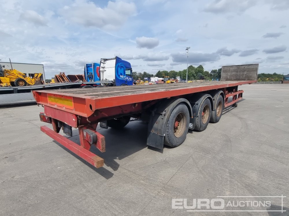 2001 M & G Trailers Tri Axle Flatbed Trailer, Rear Lift Axle, Twist Locks - Полуприцеп бортовой/ Платформа: фото 5 2001 M & G Trailers Tri Axle Flatbed Trailer, Rear Lift Axle, Twist Locks - Полуприцеп бортовой/ Платформа: фото 5