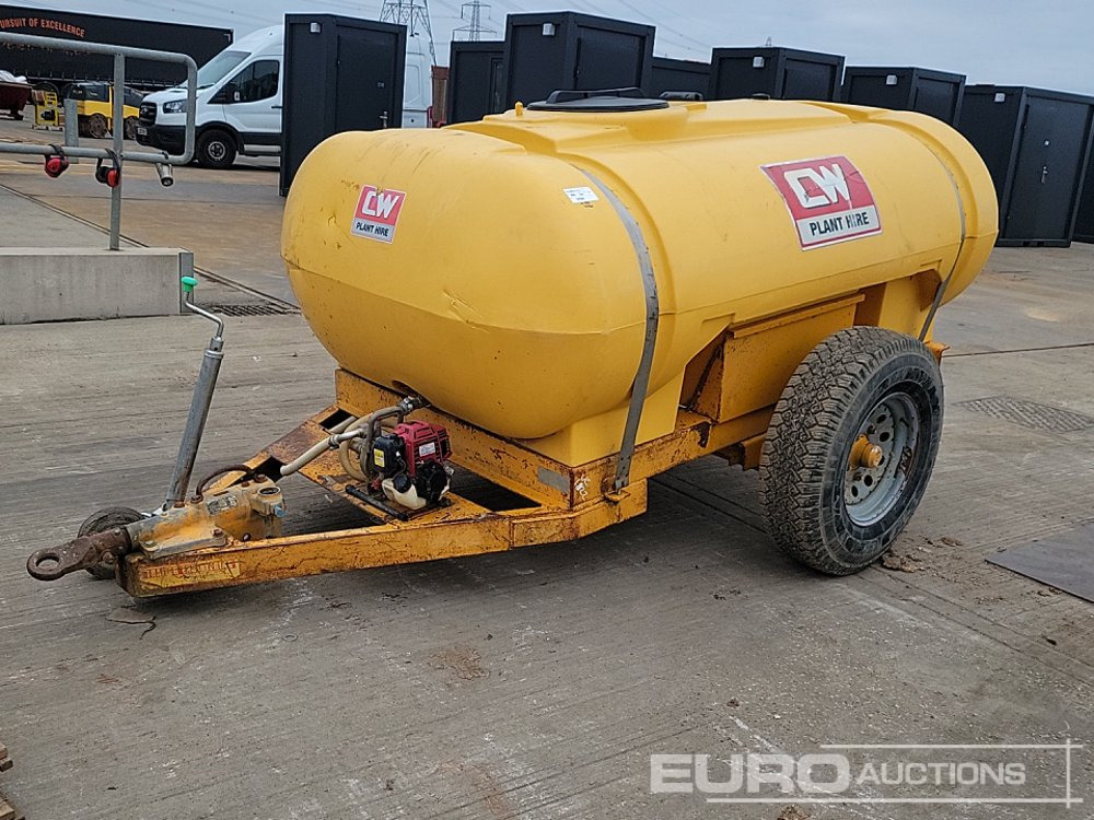 2010 Trailer Engineering Single Axle Plastic Water Bowser, Dust Suppression Unit, Honda Engine - Резервуар для хранения: фото 1 2010 Trailer Engineering Single Axle Plastic Water Bowser, Dust Suppression Unit, Honda Engine - Резервуар для хранения: фото 1