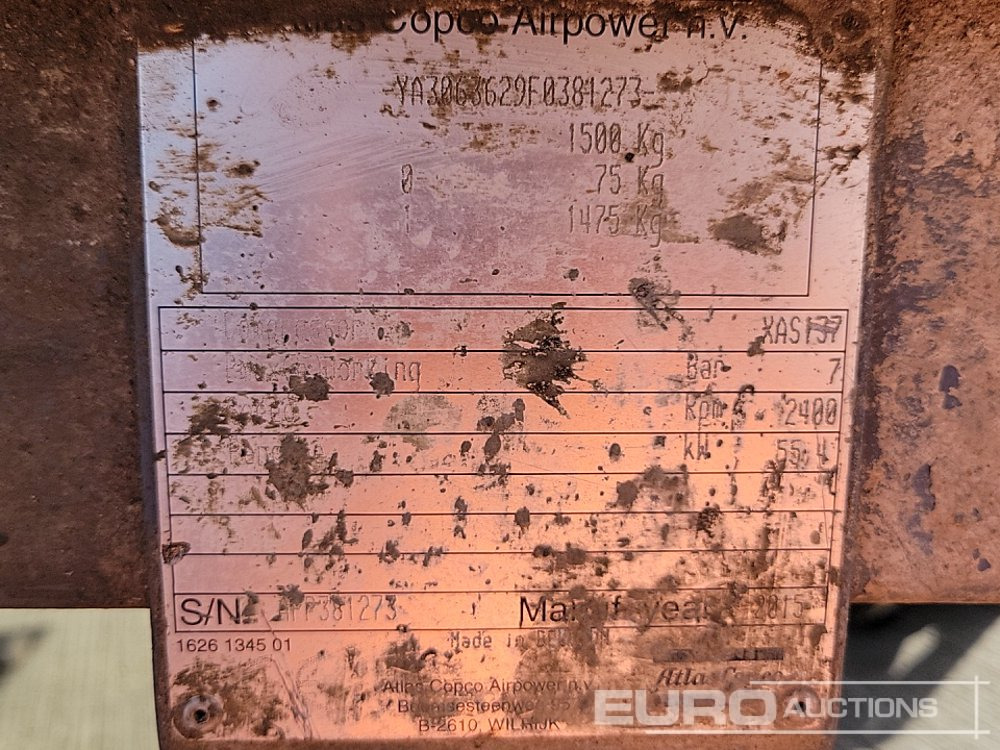 Воздушный компрессор 2015 Atlas Copco XAS137: фото 24