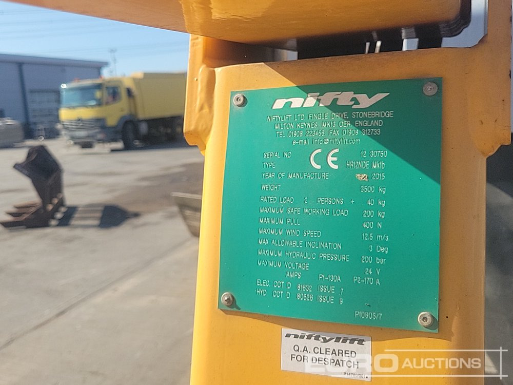 Подъёмник 2015 Niftylift HR12NDE: фото 34