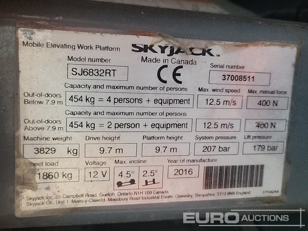 Ножничный подъемник 2016 SkyJack SJ6832RT: фото 31 Ножничный подъемник 2016 SkyJack SJ6832RT: фото 31