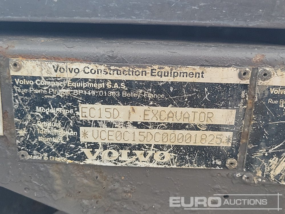 Мини-экскаватор 2017 Volvo EC15D: фото 44