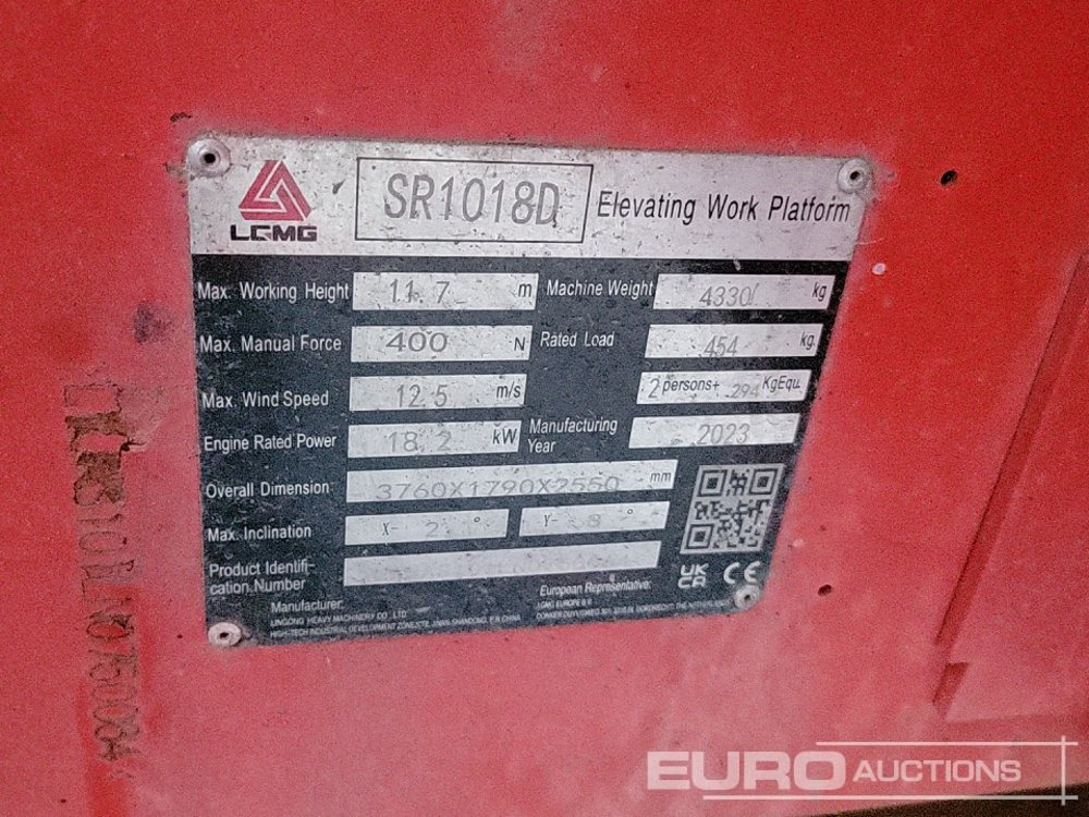 Подъёмник 2023 LGMG SR1018D: фото 36