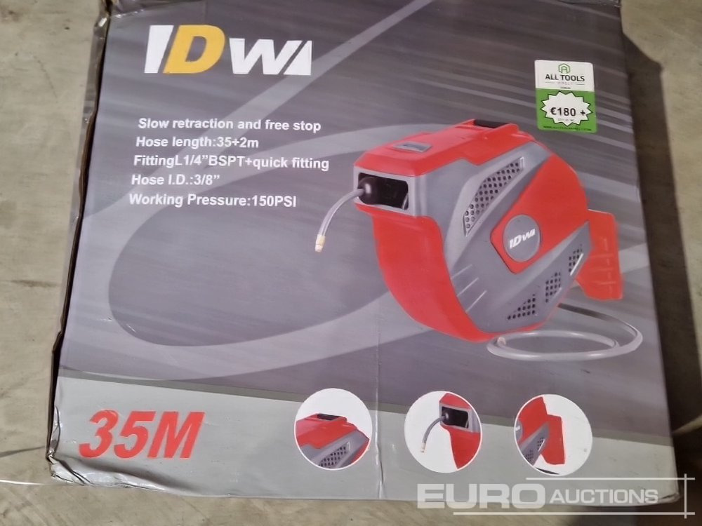Оборудование для гаражей/ Мастерских 35m Retractable Air Hose Reel, Box of Sanding Discs (2 of): фото 12