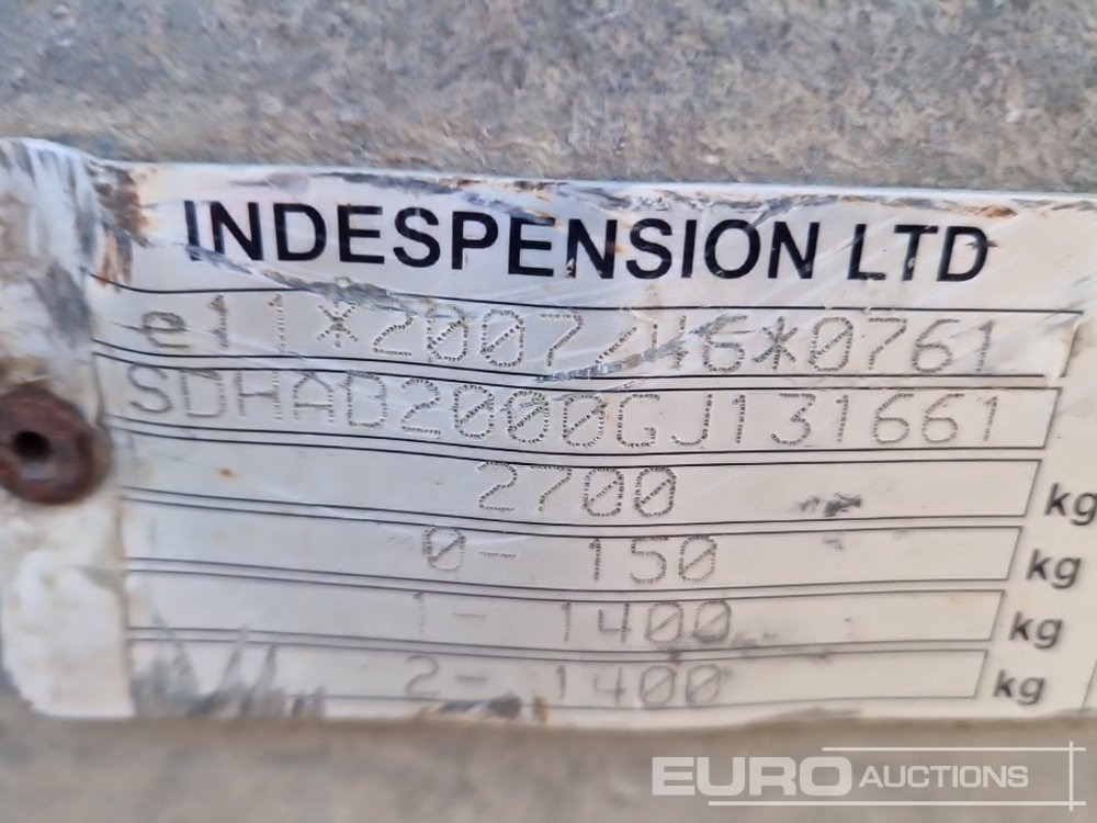 Прицеп для спецтехники Indespension 2.7 Ton: фото 26