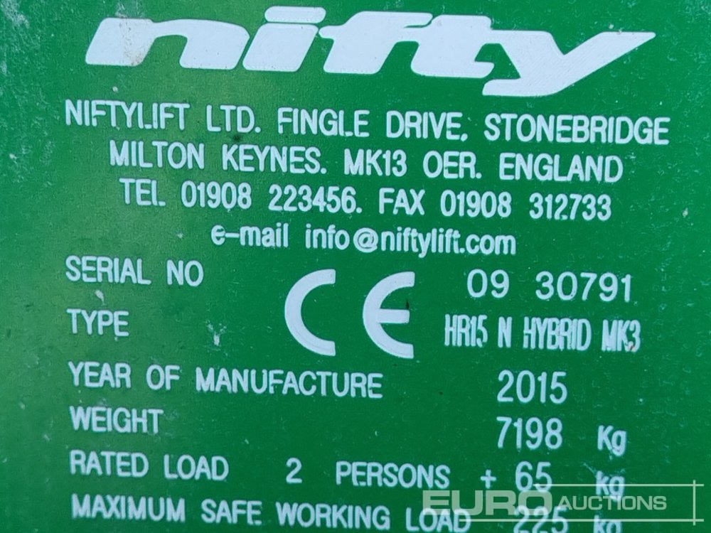Подъёмник Niftylift HR15NDE: фото 28