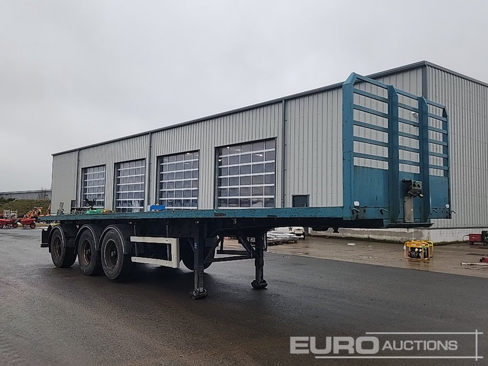 Полуприцеп бортовой/ Платформа SDC 45' Tri Axle Extendable Flat Trailer, Rear Steer Axle, PBW Axles: фото 7