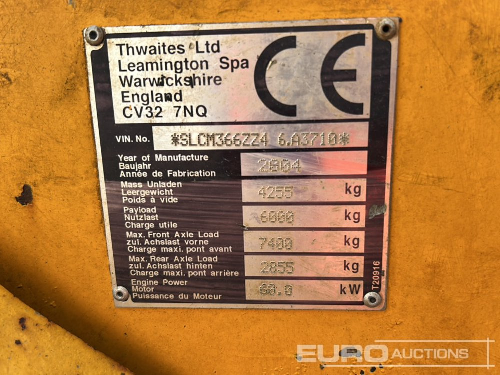 Thwaites 6 Ton Swivel Skip - Мини-самосвал: фото 5 Thwaites 6 Ton Swivel Skip - Мини-самосвал: фото 5