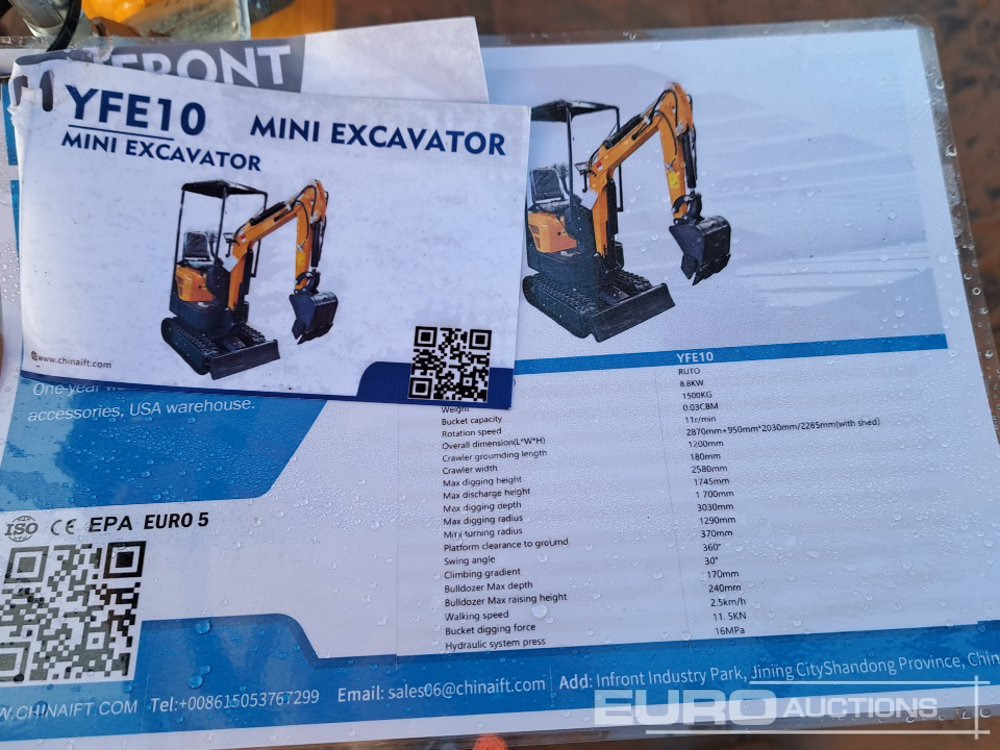 Мини-экскаватор Unused 2025 Infront YFE10: фото 48