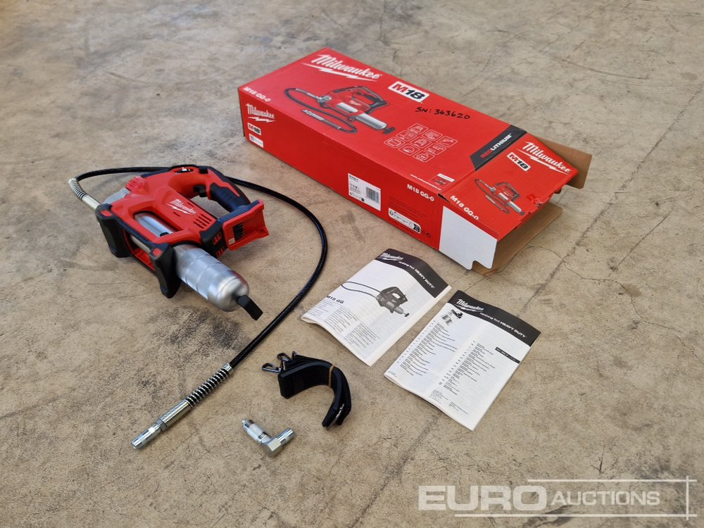 Unused Milwaukee M18 GG-0 Cordless Grease Gun (Body Only) - Строительное оборудование: фото 3 Unused Milwaukee M18 GG-0 Cordless Grease Gun (Body Only) - Строительное оборудование: фото 3