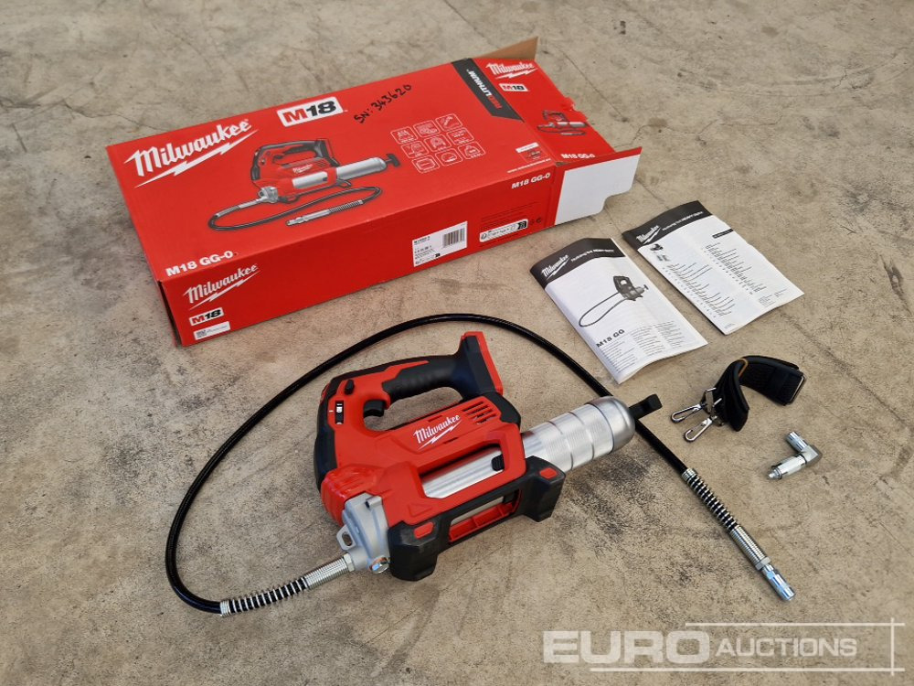 Unused Milwaukee M18 GG-0 Cordless Grease Gun (Body Only) - Строительное оборудование: фото 1 Unused Milwaukee M18 GG-0 Cordless Grease Gun (Body Only) - Строительное оборудование: фото 1