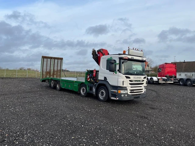 Scania P450 8X2*6 Knæklad + Kran HMF1820 – Machinetransporter - Автовоз, Автоманипулятор: фото 2 Scania P450 8X2*6 Knæklad + Kran HMF1820 – Machinetransporter - Автовоз, Автоманипулятор: фото 2