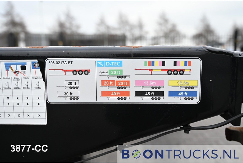 Полуприцеп-контейнеровоз/ Сменный кузов D-Tec FLEXITRAILER LS | 2x20-30-40-45ft HC * 2x LIFT AXLE * BPW / DISC * 2x EXTENDABLE: фото 14