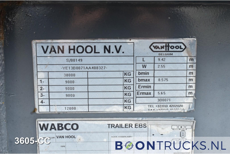 Van Hool 3B0071 TANK CHASSIS | 20-30ft * ADR: FL, AT, OX * 3840 KG * LIFT AXLE в лизинг Van Hool 3B0071 TANK CHASSIS | 20-30ft * ADR: FL, AT, OX * 3840 KG * LIFT AXLE: фото 16