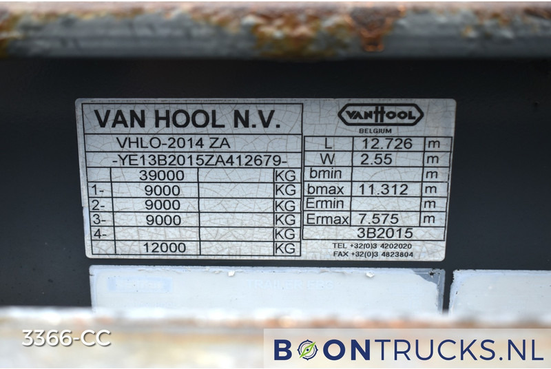 Полуприцеп-контейнеровоз/ Сменный кузов Van Hool 3B2015 FIXED CHASSIS | 2x20-40ft HC * 4600 Kg * NL TRAILER: фото 20