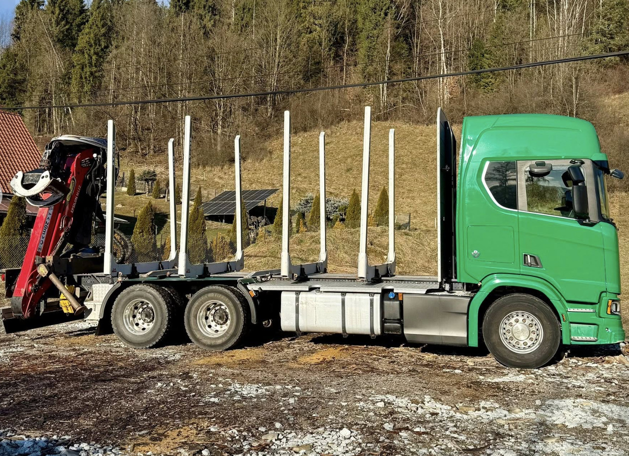 Лесовоз, Автоманипулятор для транспортировки леса SCANIA R580: фото 7