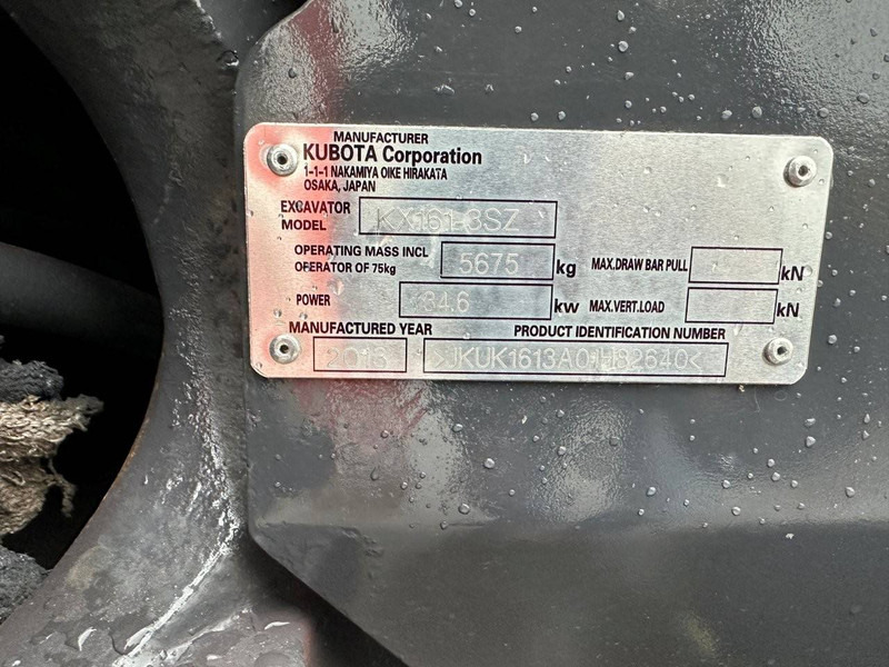 Гусеничный экскаватор Kubota KX161-3: фото 17