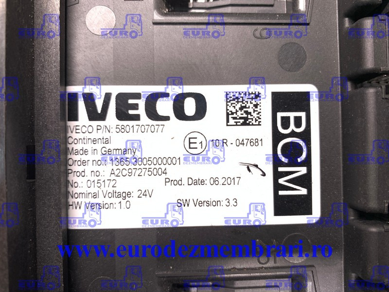 CALCULATOR BCM IVECO 5801707077 - Блок управления для Грузовиков: фото 1 CALCULATOR BCM IVECO 5801707077 - Блок управления для Грузовиков: фото 1