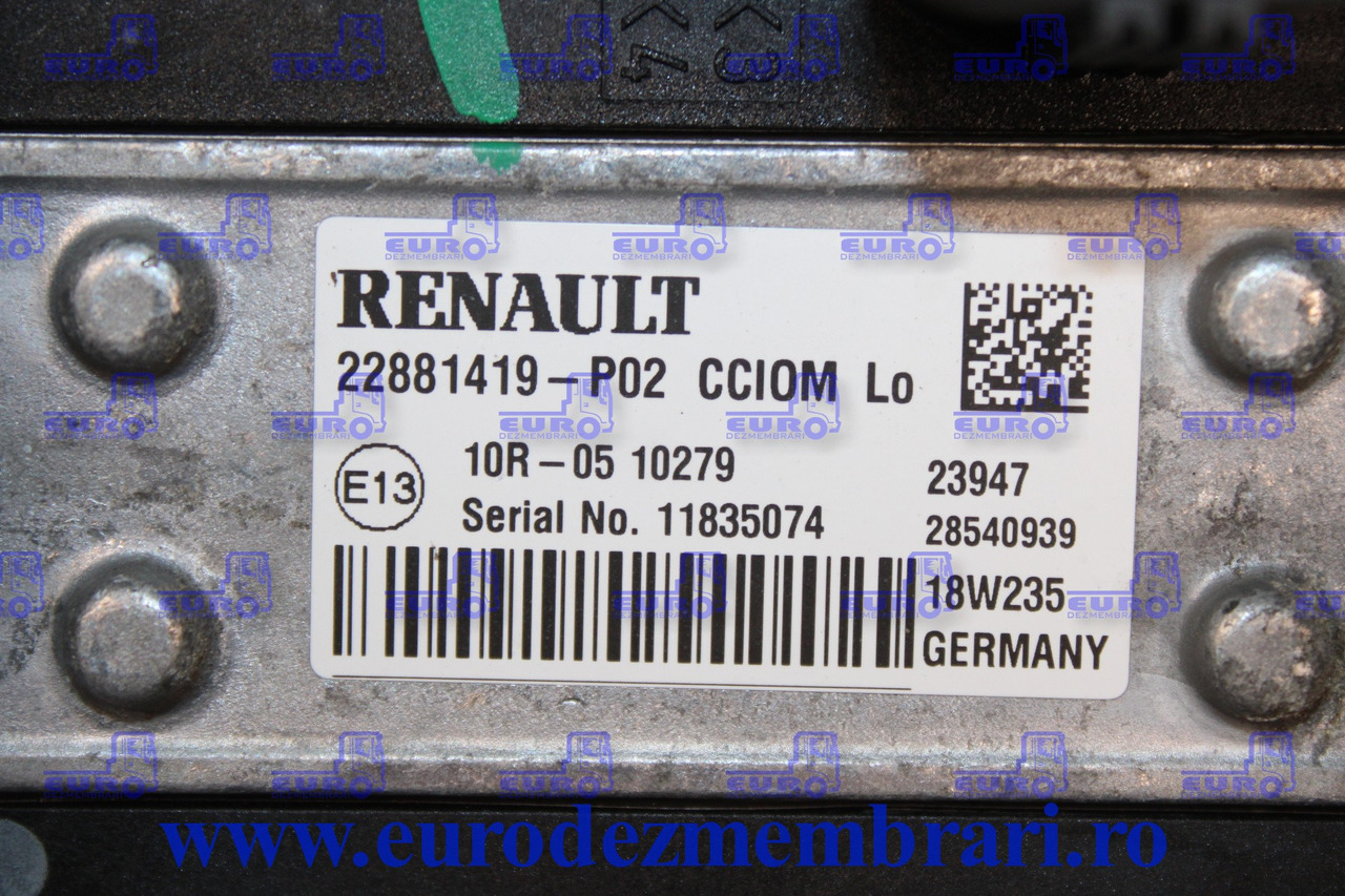 CALCULATOR CCIOM RENAULT T 22881419 - Блок управления для Грузовиков: фото 2 CALCULATOR CCIOM RENAULT T 22881419 - Блок управления для Грузовиков: фото 2