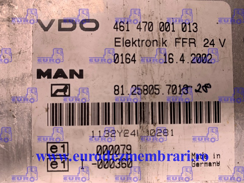 CALCULATOR KIT PORNIRE MAN 3 460CP 0281001761 - Блок управления для Грузовиков: фото 3 CALCULATOR KIT PORNIRE MAN 3 460CP 0281001761 - Блок управления для Грузовиков: фото 3