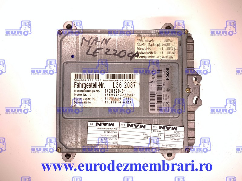 CALCULATOR MOTOR MAN LE 220CP 0281010347 - Блок управления для Грузовиков: фото 1 CALCULATOR MOTOR MAN LE 220CP 0281010347 - Блок управления для Грузовиков: фото 1
