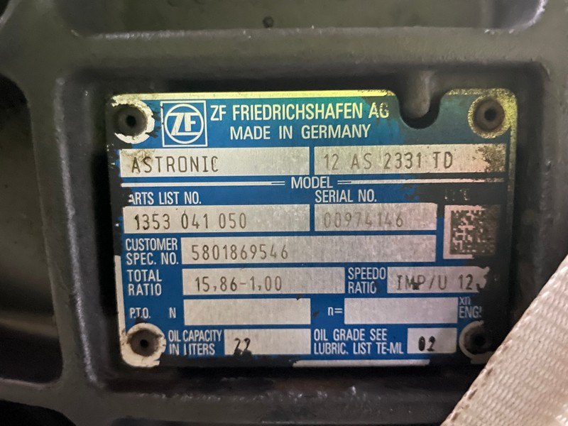 CUTIE DE VITEZE IVECO AUTOMATA CU RETARDER 12 AS 2331 TD R=15,86-1,00 5801869546 - Коробка передач для Грузовиков: фото 5 CUTIE DE VITEZE IVECO AUTOMATA CU RETARDER 12 AS 2331 TD R=15,86-1,00 5801869546 - Коробка передач для Грузовиков: фото 5