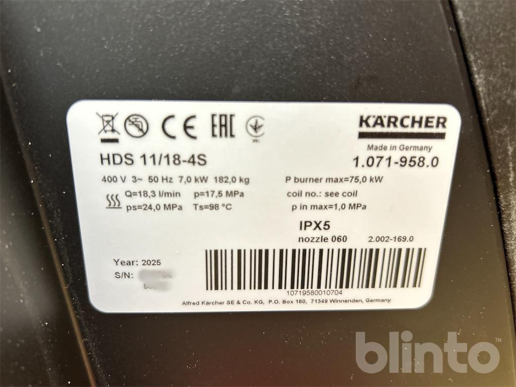 Kärcher HDS11/18-4S (2025) - Мойка высокого давления: фото 5 Kärcher HDS11/18-4S (2025) - Мойка высокого давления: фото 5