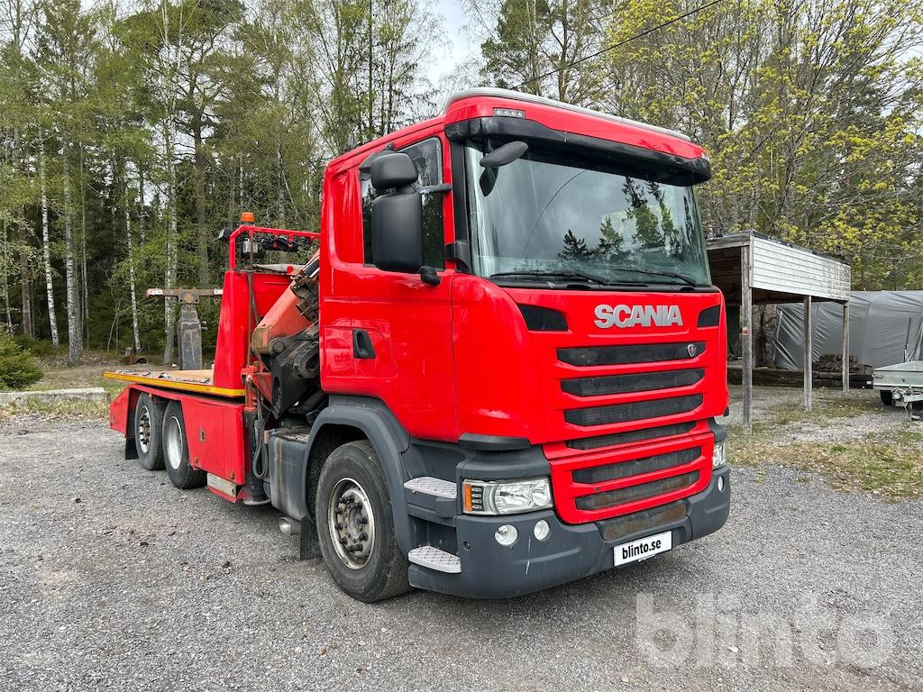 SCANIA G450 med kran och flak - Эвакуатор: фото 3 SCANIA G450 med kran och flak - Эвакуатор: фото 3