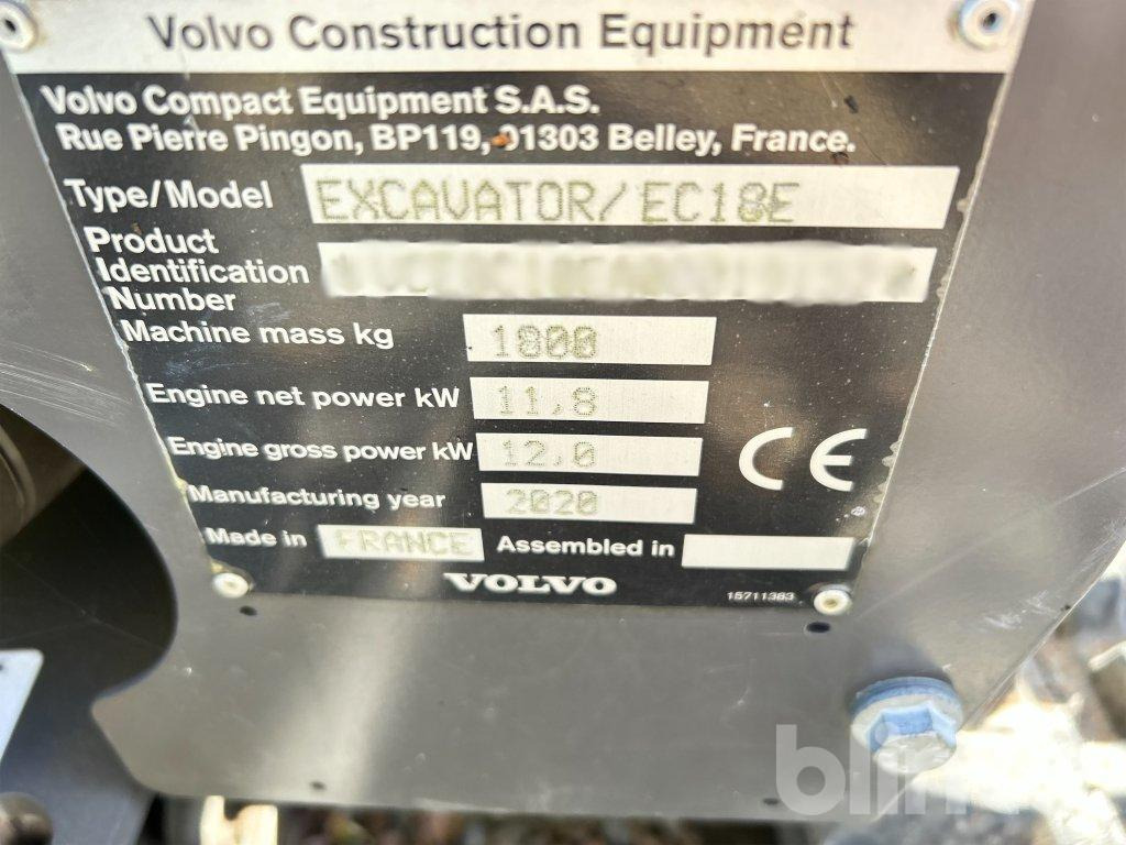 Мини-экскаватор Volvo EC18 E: фото 10
