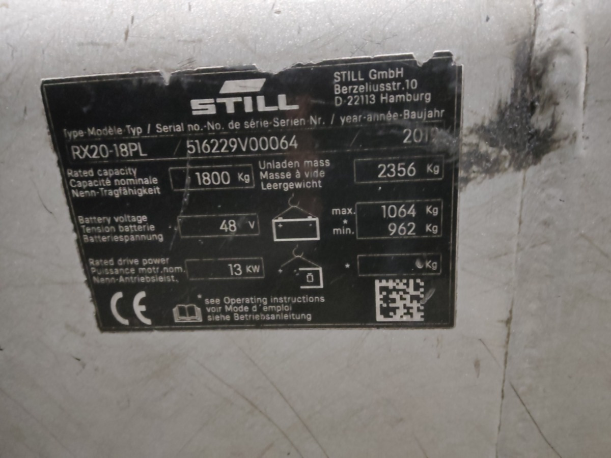 STILL RX20-18PL - Электропогрузчик: фото 5 STILL RX20-18PL - Электропогрузчик: фото 5