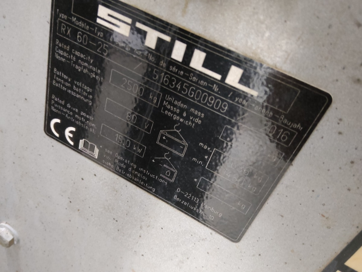 STILL RX60-25 - Электропогрузчик: фото 5 STILL RX60-25 - Электропогрузчик: фото 5