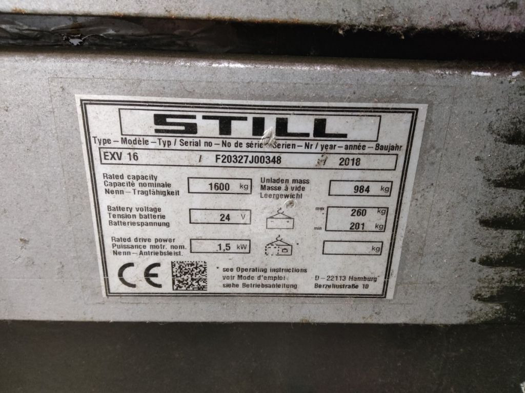 Still EXV16 - Штабелер: фото 5 Still EXV16 - Штабелер: фото 5