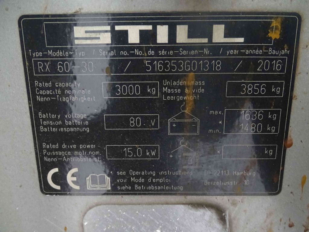 Электропогрузчик Still RX60-30: фото 9 Электропогрузчик Still RX60-30: фото 9