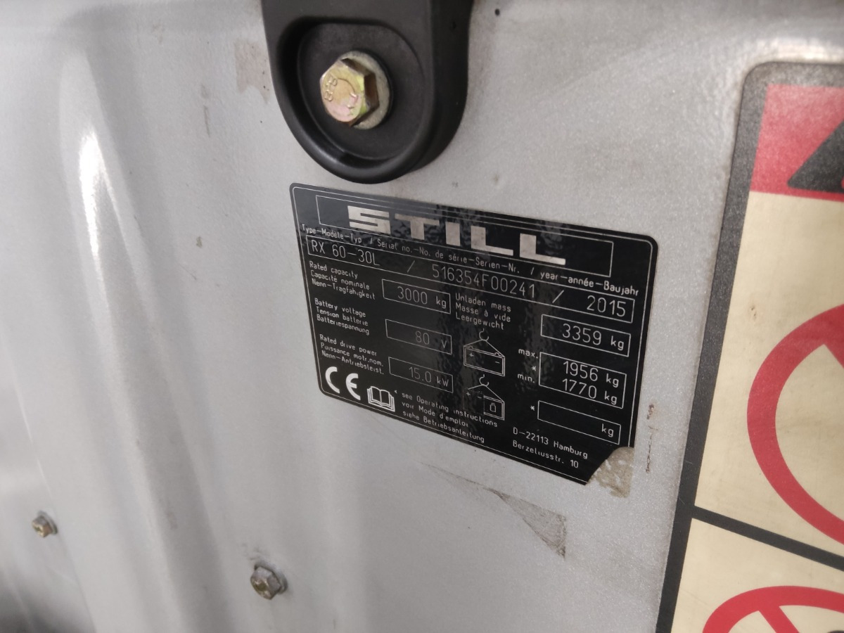 Электропогрузчик Still RX60-30L: фото 9 Электропогрузчик Still RX60-30L: фото 9