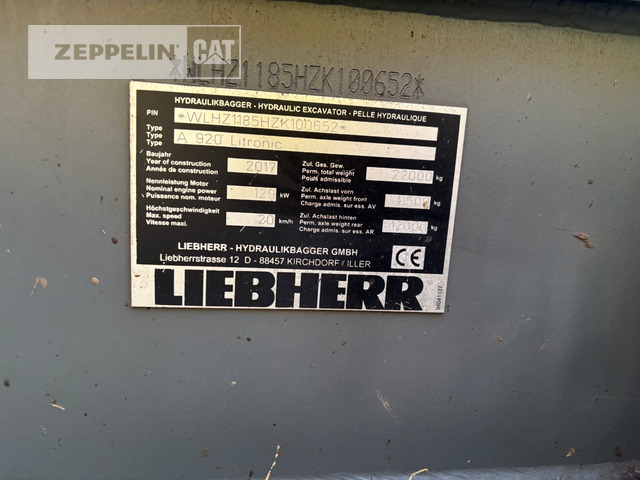 Liebherr A920 - Колёсный экскаватор: фото 5 Liebherr A920 - Колёсный экскаватор: фото 5