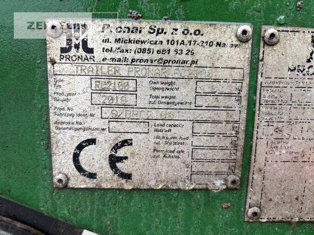 Pronar Narev Tiefladeanhänger - Низкорамный прицеп: фото 4 Pronar Narev Tiefladeanhänger - Низкорамный прицеп: фото 4